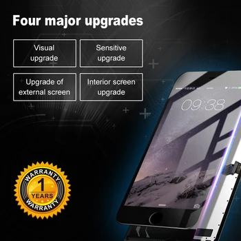 AAAA +++ Klases LCD Displejs Priekš IPhone 5s 6P 6SP 7P 8Plus 'Touchscreen Digitizer Asamblejas Nav Miris leņķis pikseļi + dāvana