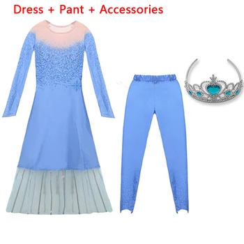 Anna Elsa Princese Tērpu Halloween Puse Bērnu Saģērbt Ziemassvētku Puse Sniega Karaliene Bērniem Kleitas Meitenēm Birhtday Apģērbi