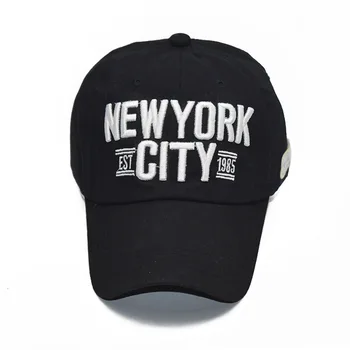 Lielo Burtu Izšūti NEW YORK CITY 3D Izšūti Beisbola cepure Vīriešiem un Sievietēm, Āra Pāri Sadaļā Saules Cepure