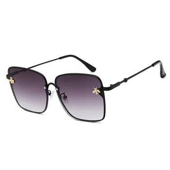 2019 Vintage Pink Lielizmēra Kvadrātveida Bišu Saulesbrilles Sievietēm, Vīriešiem Zonnebril Dames zilā gaisma pretbloķēšanas Brilles Vīriešiem Oculos Feminino