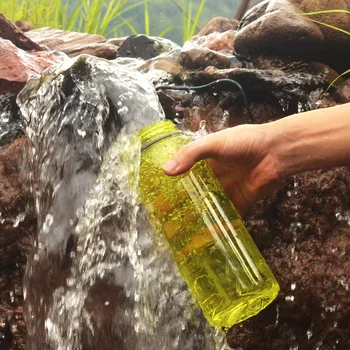 650ml Āra Ūdens Filtrēšanas Pudeli Ūdens Filtrēšanas Pudeli Gultām Ārkārtas Dzīves Izdzīvošanas Tīra Portatīvo Gultām Tūrisma Pārgājieni