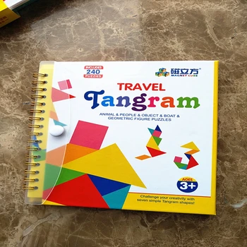 3 Veidu Magnētisko Tangram Jigsaw Puzzle Montessori Izglītības Rotaļlieta, Mīklas Bērniem Smadzenes Cilvēka Dzimšanas Dienas Dāvanas Iq Bērniem Rotaļlietas