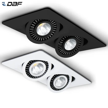 [DBF]360 Leņķī Pielāgot LED Prožektora Downlight 10W 14W 20W 24W LED Griestu Spot Gaismas 3000K/4000/6000K Melns/Balts Korpuss Gaismas