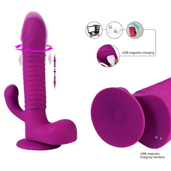 MLSice G spot Vibrators, Dildo Sievietēm Klitora & Anālā Stimulācija, Tālvadības pults Thrusting Rotējošo Trušu Vibrators Sievietēm