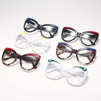 JASPEER Sievietēm, Kaķu Acu Brilles Rāmji Vintage Steampunk Bicolor Uzacu, Acu Brilles Vīriešiem Apdare, Optisko Briļļu Rāmis