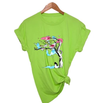 Japāņu stila Streetwear Sieviešu T-krekls Smieklīgi Laimīgs Kaķis Grafikas Drukāšanai T krekls naudas Sodu Kawaii Gadījuma O-veida kakla Plus Lieluma Tshirt