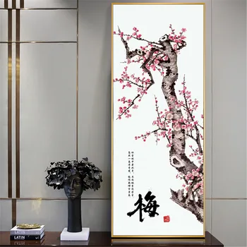 Ķīniešu Stilā Bambusa Priežu Plūmju Ziedu, Augu, Plakātu, Audekls Drukāt Krāsošana Sienas, Mākslas Dzīvojamā Istaba Mājas Apdare