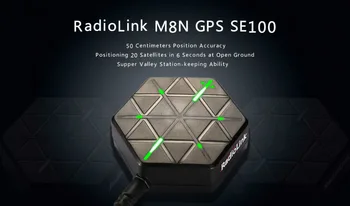 Radiolink Mini GPS Sistēmas Modulis M8N SE100 par Pixhawk Lidojuma Kontrolieris UBX-M8030 M8 Mikroshēmu RC Sacīkšu Drones un Quadcopter