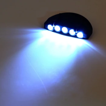 Vairumtirdzniecības Dropship 1 Gabals Jaunu Lukturīti 5 LED Gaismas Sejsegu Klp Cepuri Klips-par Darba Kāpšanas Āra Aktivitātēm