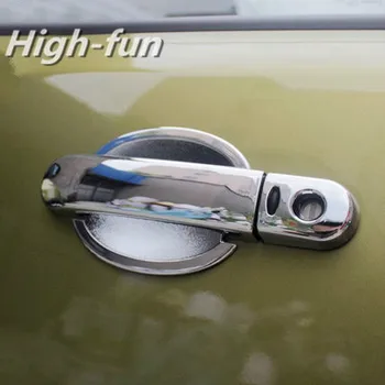 Funduoo Par Nissan Tiida C11, 2004. - 2011. Gads Chrome Oglekļa Šķiedras Auto Durvju Rokturi Ietilpst Piederumi Uzlīmes Car Styling Decal