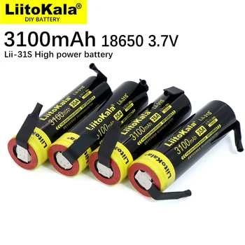 10PCS LiitoKala Lii-31S 18650 Akumulators 3,7 V/4,2 V Li-jonu 3100mA 35A Jaudas akumulators augstas drenāžas ierīcēm,+DIY niķeļa