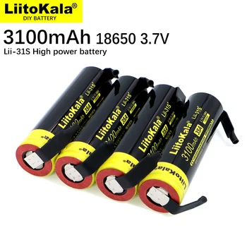 10PCS LiitoKala Lii-31S 18650 Akumulators 3,7 V/4,2 V Li-jonu 3100mA 35A Jaudas akumulators augstas drenāžas ierīcēm,+DIY niķeļa