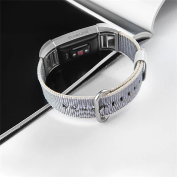 Austs Neilona Auduma Aproce Siksnu Fitbit Maksas 2 Fitnesa Aktivitātes Tracker Sirds ritma Monitors Smart Skatīties Watchband
