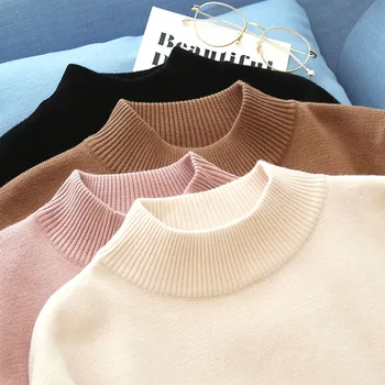 Adīti sieviešu džemperi 2019. gada pavasarī jaunu zaudēt ilgi dāma ruffles elegants puloveri outwear topi