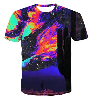 2020 jaunu 3D dinamiskais drukāšanas ģeometrisko modeli, krāsu, vasarā T-krekls elpojošs top psychedelic reiboni T-krekls tendence pāris s-6xl