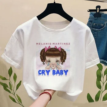 Vasaras cute Baby Girl T-krekls Melanie Martinez Karikatūra Imageprinted T-krekls Harajuku Kawaii modes Sieviešu Īsām piedurknēm Tshirt
