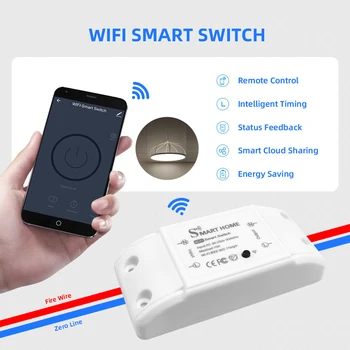 Smart Home House Wifi Bezvadu Tālvadības Slēdzi Slēdzis Domotic LED Gaismas Kontrolieris Modulis Alexa, Google Home Smartlife eWelink APP