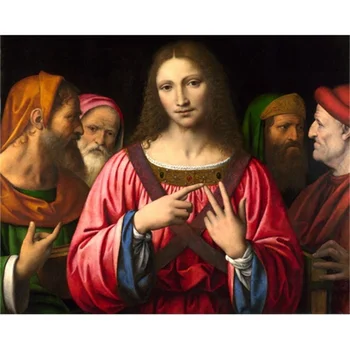 Leonardo Da Vinči Glezna 《Kristus Starp Ārstiem》Eļļas Glezna Sienas Mākslas Gleznas Plakāts, Telpu Dekorēšana Mājas Dekoru Bildes