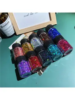 10 Krāsas Sveķi, Chunky Glitters Epoksīda Sveķiem, Chunky Sešstūrus, Vizuļi Pigmenta 10g