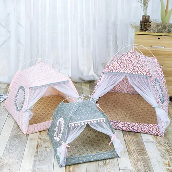 Pet gulta kaķu nams mājīgu produktiem, mājdzīvnieku piederumi ligzdu comfy nomierinoša kaķis gultas maziem suņiem chihuahua telts guļamtīkls