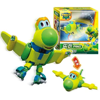 Jaunākās Min Gogo Dino ABS Deformācijas Auto/Lidmašīnu Darbības Rādītāji REX/PING/VIKI/TOMO Transformācijas Dinozauru rotaļlietas Bērniem Dāvanu