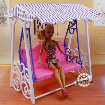Modes sākotnējā barbie princesa Kurhn rotaļu laukums, šūpoles 1/6 bjd lelles piederumi, mājas mēbeles, mēbeles komplekts bērnu rotaļu dāvanu