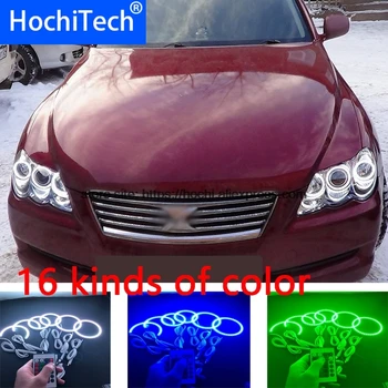 HochiTech RGB Multi-Krāsu LED Angel Eyes Halo Gredzenu komplekts super spilgtumu auto stils 