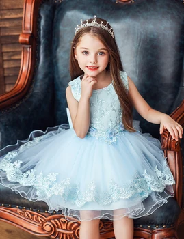Princeses Puķu Meitenes Kleita Tutu Kāzas, Dzimšanas dienas svinības Bērniem, Kleitas Meitenēm Bērnu Kostīms Pusaudzis Balli Dizainu, Jaunu 2020