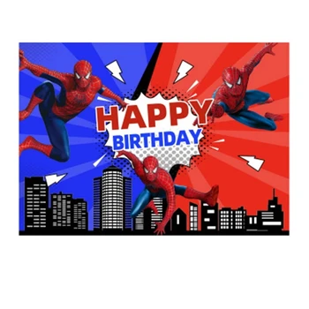 125*80cm Supervaroņa Zirnekļcilvēka Boss Bērnu Super Mario Dzimšanas dienu Fonā Auduma Gobelēns Varonis Dzimšanas dienu Tēma Partijas Apdare