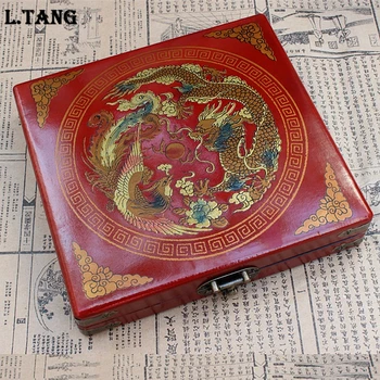 Retro Koka Šaha Komplekts Imitācija Antique Kafijas Galda Ķīnas Qing Dinastijas Karavīri Chessman Ģimenes Spēle Dāvanu L423
