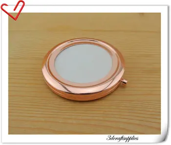 70mm tukšu Rose gold kompakts spogulis Pock kompakts spoguļa rāmja 100gab/daudz