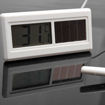Dzeramā Mini Digital LCD Termometra Sensors ar 1M Kabeli Solar Powered 50 grādu līdz 150 grādu Sadzīves Termometra Sensors