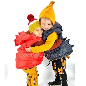 EnkeliBB Kukukids Bērniem Ziemas Leju Veste Modes dinozauru Stilīgs Saglabāt Siltu Top Zēni Meitenes Zīmola Dizaina Apģērbu Sabiezēt