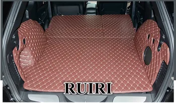 Labākā kvalitāte! Pilns komplekts auto bagāžnieka paklāji Jeep Grand Cherokee wk2 2018-2010 izturīgs boot paklāji, starplikas, kravas mat,Bezmaksas piegāde