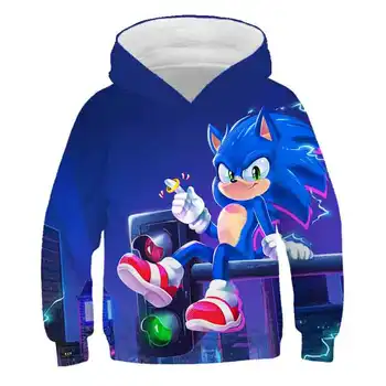 Bērniem Sonic Ezis sporta Krekls Jaunu 2020. Gada Rudens Drēbes Girls Karikatūra Džemperis Ikdienas Topi Zēni, 4-14 Gadiem Mazulis hoodies