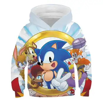 Bērniem Sonic Ezis sporta Krekls Jaunu 2020. Gada Rudens Drēbes Girls Karikatūra Džemperis Ikdienas Topi Zēni, 4-14 Gadiem Mazulis hoodies