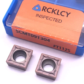 10pcs RCKLCY SCMT09T304 FT1125 volframa karbīda pagrieziena ieliktņiem, tērauda, nerūsējošā tērauda CNC virpu, instrumenti,
