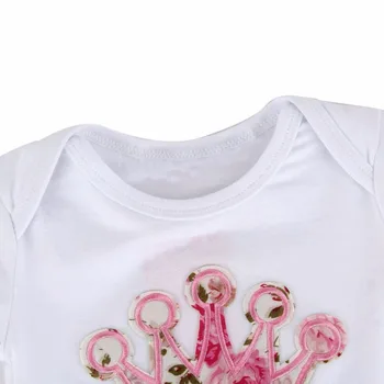 Jaundzimušā bērna Bērnu Apģērbu Komplekti, no Kokvilnas Zīdaiņu Komplekti bikses un tops meitenēm 1. dzimšanas dienas Ziedu Drukāt Vasaras Romper+Bikses