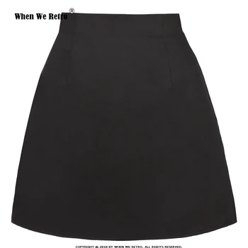 Ir 2021. Kokvilnas Vasaras Sieviešu Svārki Melnā Augstu Vidukli, Mini Svārki Korejas Streetwear Vintage Short Sexy Svārki Sieviešu Apģērbu