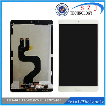 8.4 collas Huawei MediaPad M3 BTV-W09 BTV-DL09 lcd displeja ekrāns ar touch screen digitizer montāža BLACK FLEX KABELIS