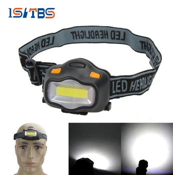 LED Lukturis COB Super Spilgti Lukturu Ārā Ūdensizturīgs Izmantot 3*AAA Baterijas Kempings Zvejas Pārgājienu Galvas Gaismas Lukturīti