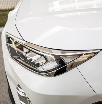 Auto Eksterjera Priekšējo Lukturu Lampas Vāciņš Melns, Toyota RAV4 2019 2020 ABS Chrome APDARE