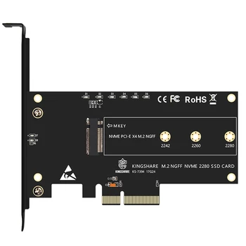 PCI-Express PCI-E 3.0 X4, lai M. 2 NGFF M Taustiņu Spēļu Pārveidotāju, Adapteri, izņemiet atmiņas Karti M2 Nvme PCIE SSD Stāvvadu Karti Darbvirsmas Atbalstu 2230 22
