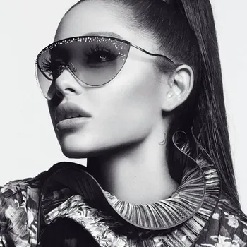 Lielgabarīta Sieviešu Saulesbrilles 2020. Gadam, Modes Metāla Izliektu Puse bez apmales Saulesbrilles Vīriešiem, Sievietēm, Lielie Rāmji, Brilles Toņos Brilles UV400