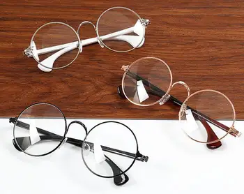 R25 Apaļas Brilles, Briļļu Rāmji, Brilles Ar Clear Stikla Sievietēm, Vīriešiem Optisko Rāmi, Caurspīdīgs Brilles Rāmis de grau