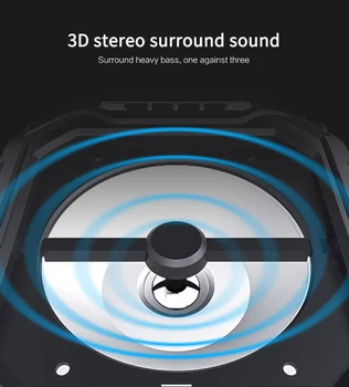 LED Pārnēsājamie Bluetooth Bezvadu Skaļrunis Boom Box Subwoofer Smago Bass Bezvadu Āra Ar Mikrofonu