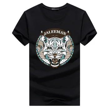 2019. gada Vasarā Jaunu Vīriešu T-krekls Tiger Vadītājs Drukāšanas Apaļu Kakla Savvaļas Slim īsām piedurknēm T-krekls