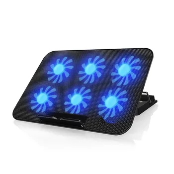 2020 Regulējams Ātrums 12-18 collu Klēpjdators Dzesēšanas Spilventiņu ar 2 USB Porti 6 Dzesēšanas Ventilatoru Laptop Cooler Notebook Cooler Stand