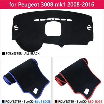 Par Peugeot 3008 2008~2016 MK1 3008GT GT Anti-Slīdēšanas Paklājiņš Paneļa Vāciņu Pad Saulessargs Dashmat Aizsargātu Paklāja Auto Aksesuāri 2010