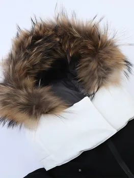 BOSIDENG dizaineru kolekcijas zosāda ziemas sabiezēt zoss dūnu mētelis sievietēm silts, zosu dūnu jaka ūdensizturīgs kažokādas B80142170S